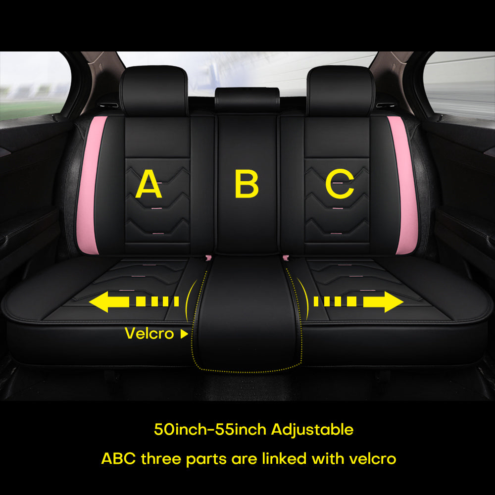 OTOEZ 5 Seat Universal Car PU Leather Seat Cover