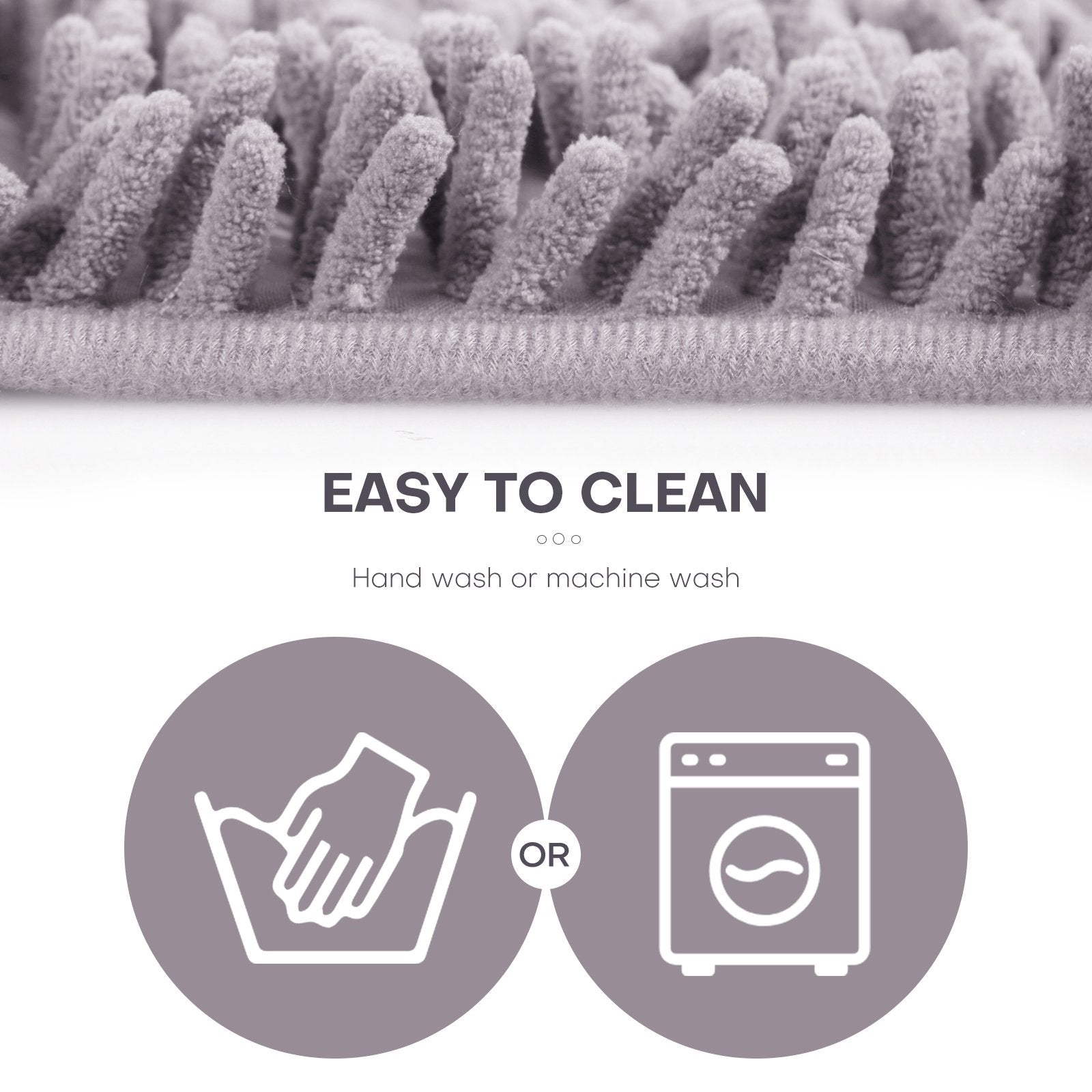 Chenille Bath Rugs Ultra Soft Washable Large Size