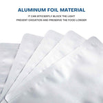 Material of 8.7Mil Thicken Mylar Vacuum Sealer Bags, 100 Pcs