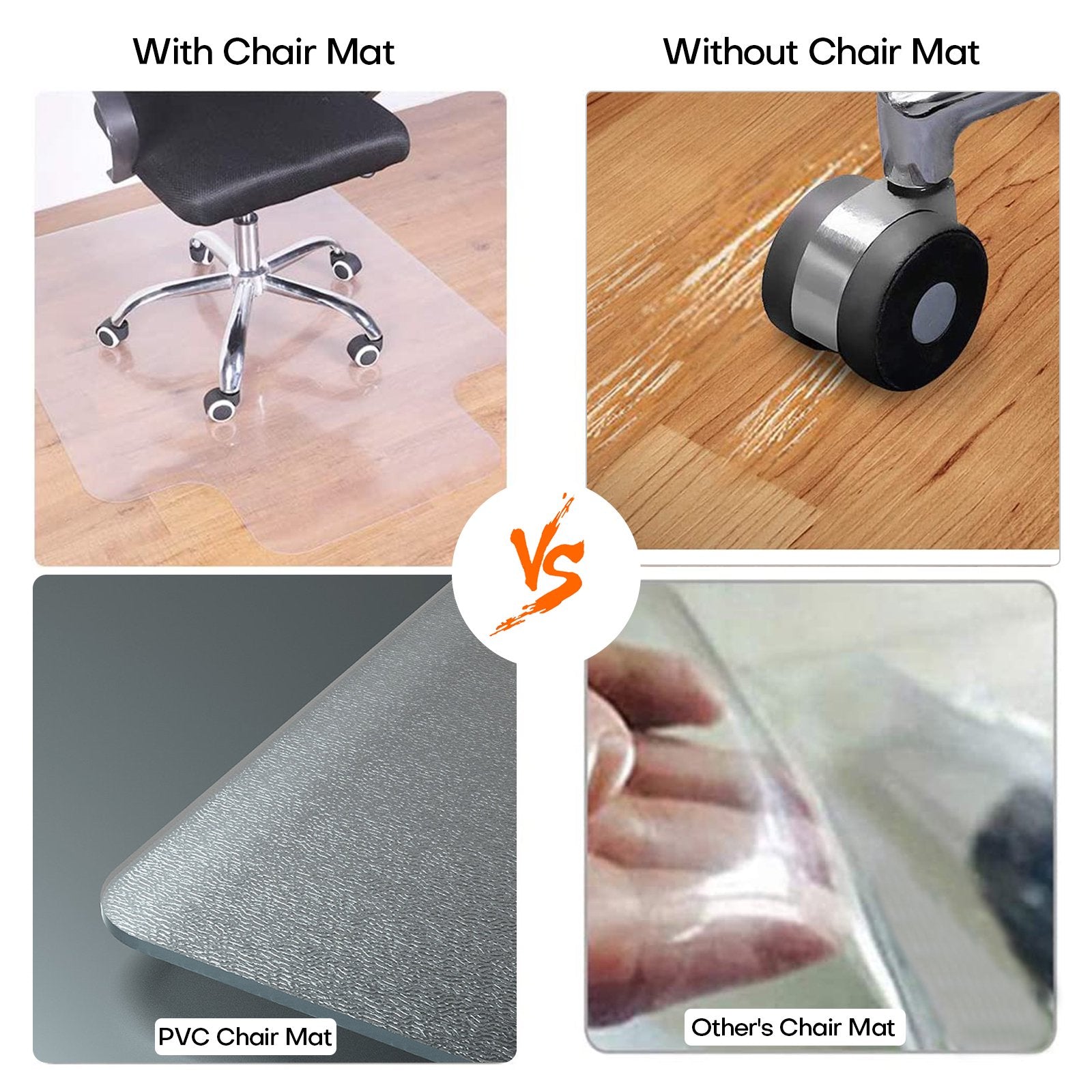 Office Chair Mat for Hardwood Floor 36" x 48"