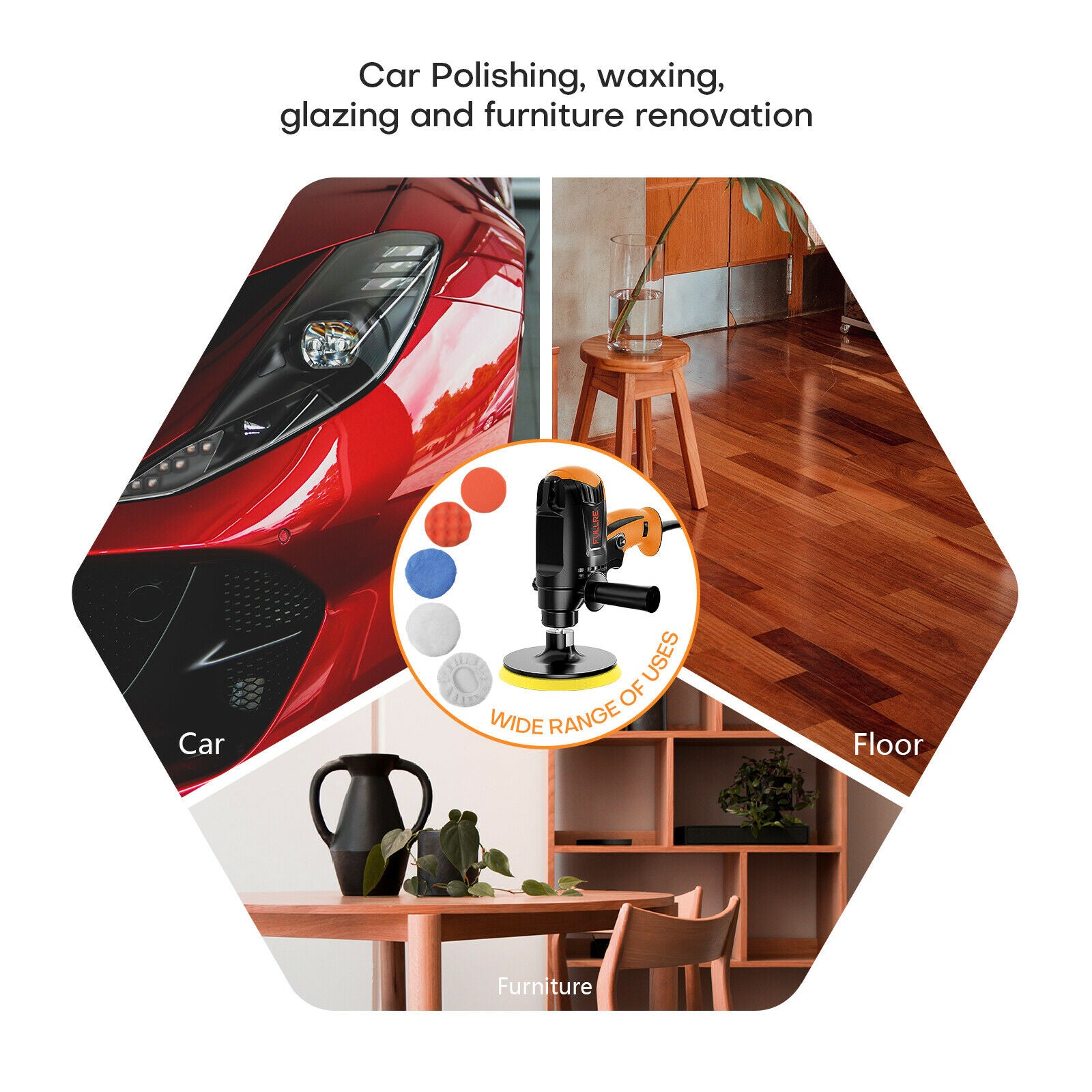 usage of Car Polishers Buffers Wax Machine Kit