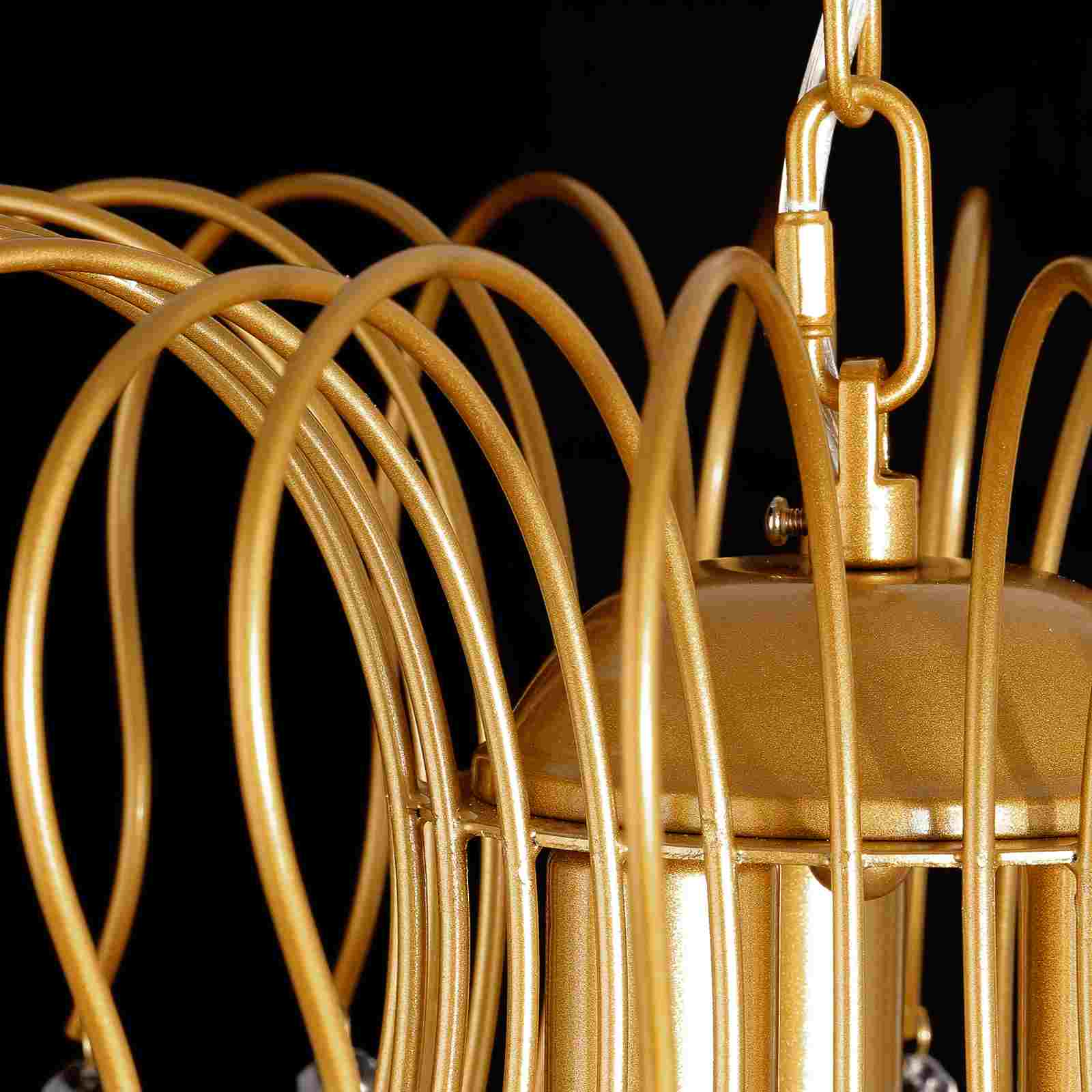 Detail of Adjustable 3-Light Crystal Ceiling Light