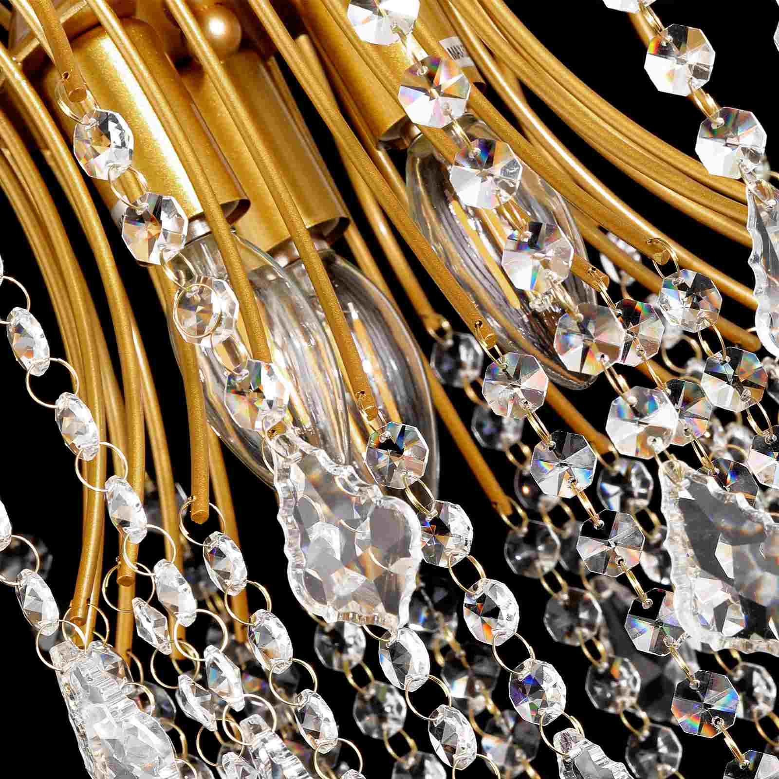Crystal of Adjustable 3-Light Crystal Ceiling Light