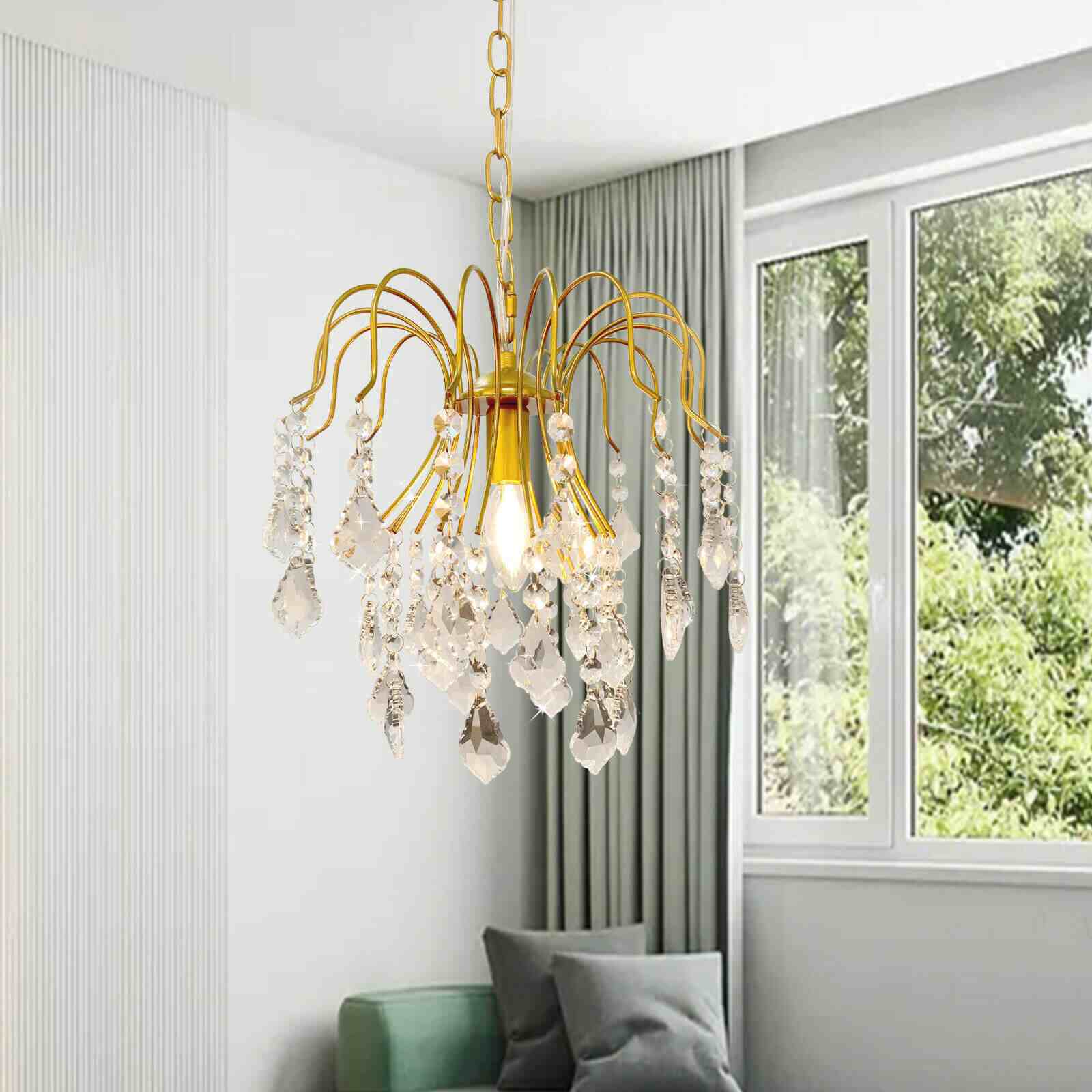 Usage of Adjustable 3-Light Crystal Ceiling Light