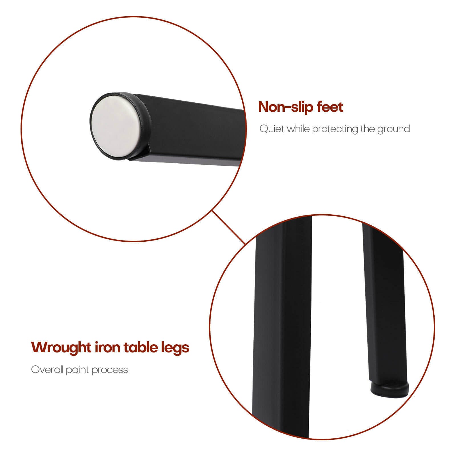 Foot of 24.4"-30" Adjustable Bar Swivel Stools, 2/4Pcs