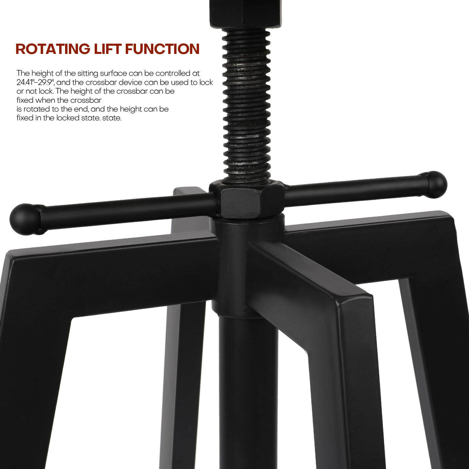 Design of 24.4"-30" Adjustable Bar Swivel Stools, 2/4Pcs