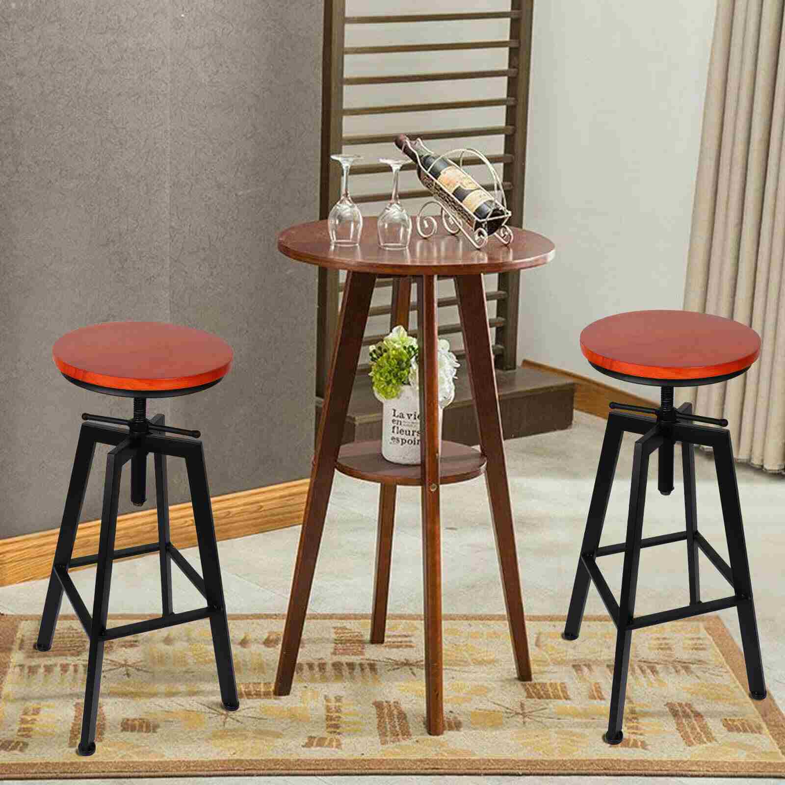 Using of 24.4"-30" Adjustable Bar Swivel Stools, 2/4Pcs