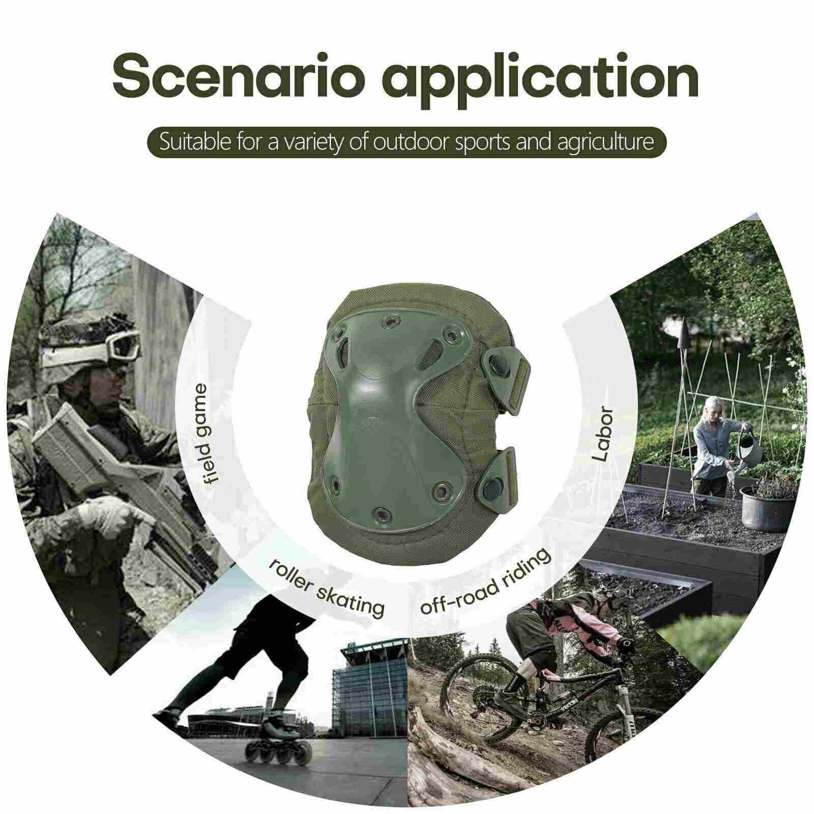 Usage of Airsoft Tactical Elbow Protective Knee Pads, 4Pcs