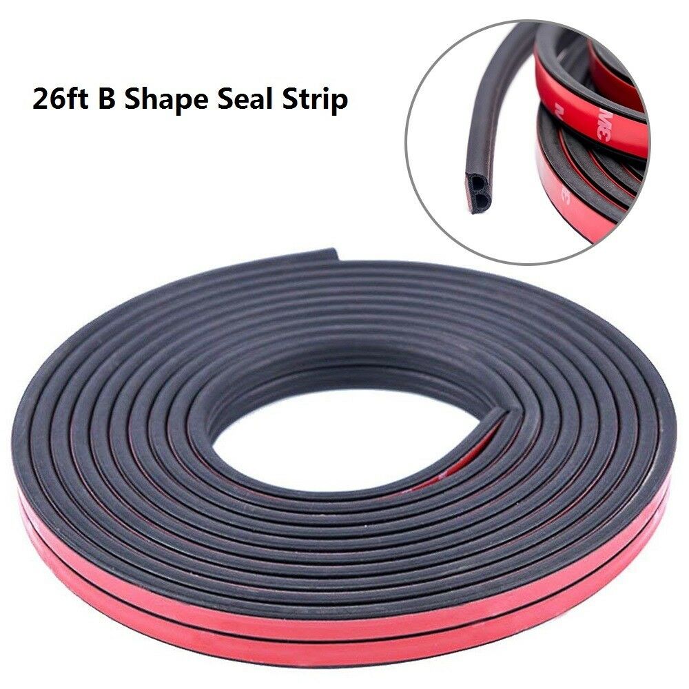 13/26Ft B-Shape Car Door Rubber Weatherstrip
