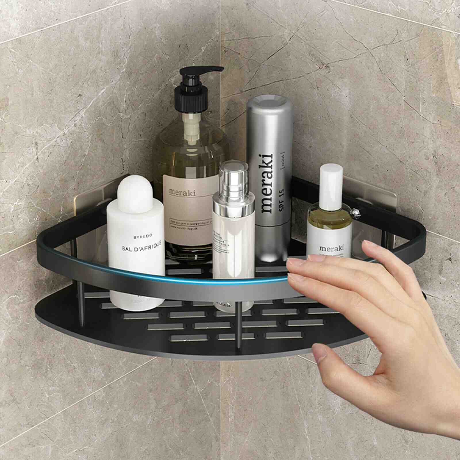 Usage of Bathroom No Drilling Corner Shower Shelves