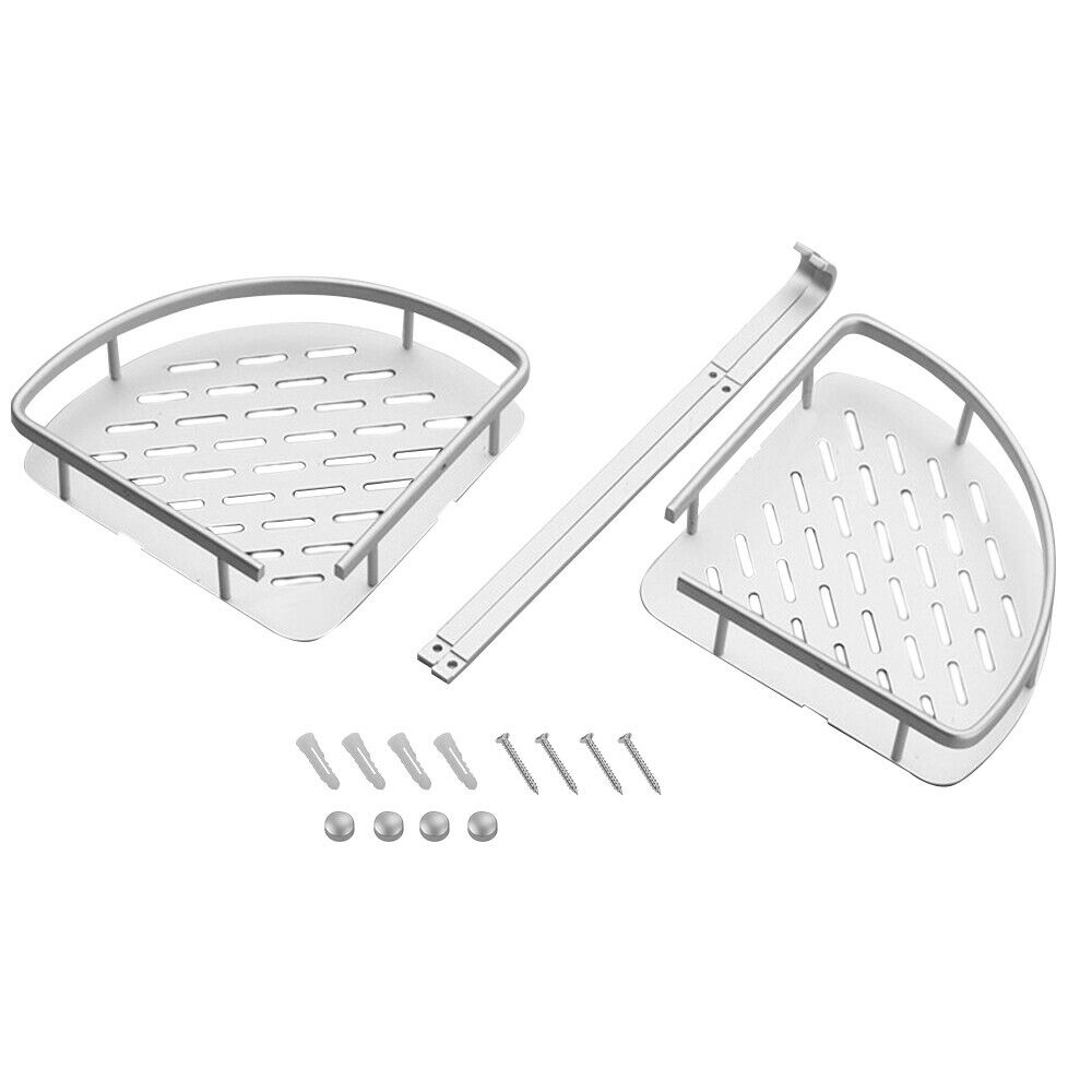 detail of Bathroom Triangular Wall Shelf Holder, 2-Layer