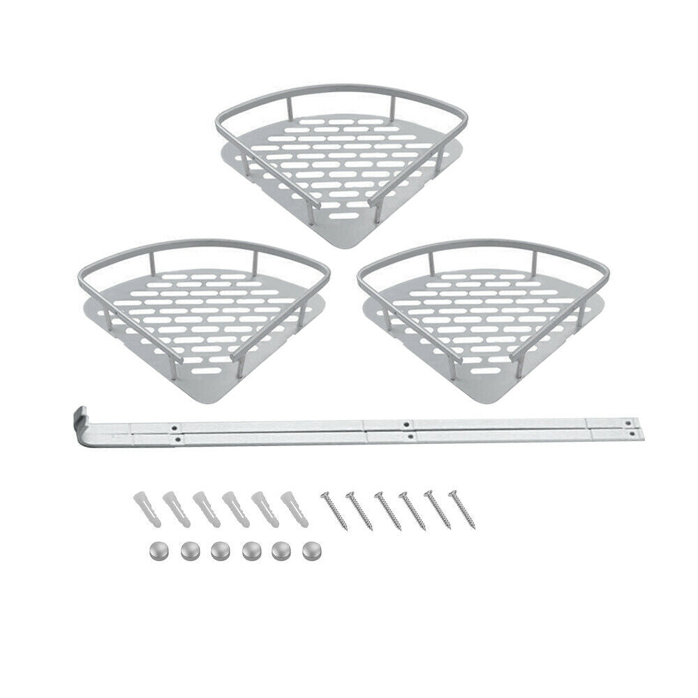 detail of Bathroom Triangular Wall Shelf Holder, 3-Layer