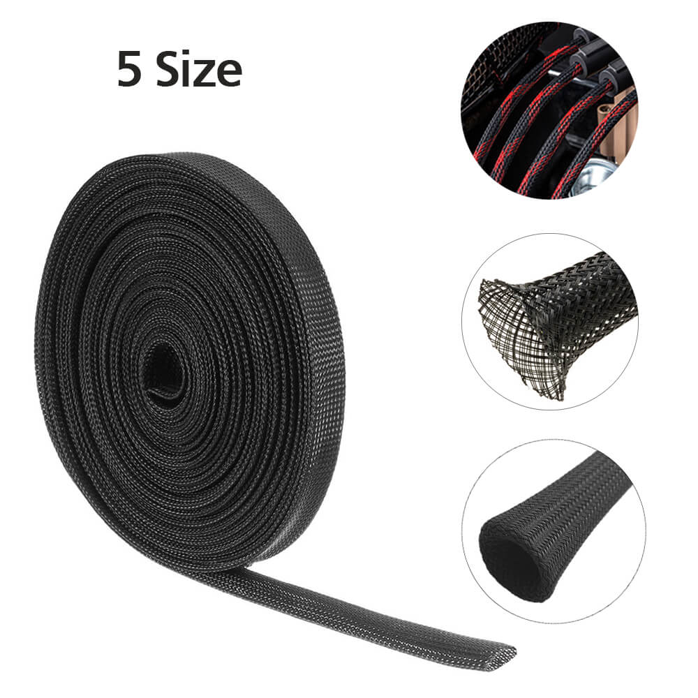 Braided Wire Cable Sleeve Cord - BCBMALL