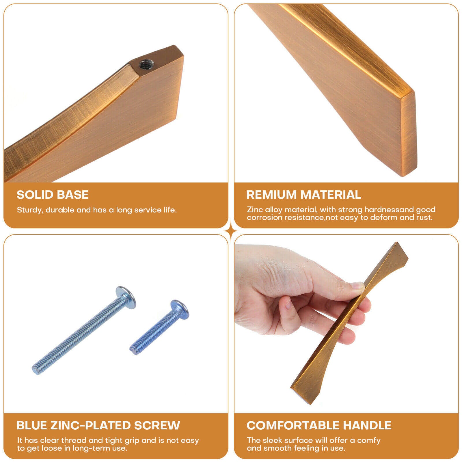 feature of Brushed Brass Cabinet Handle