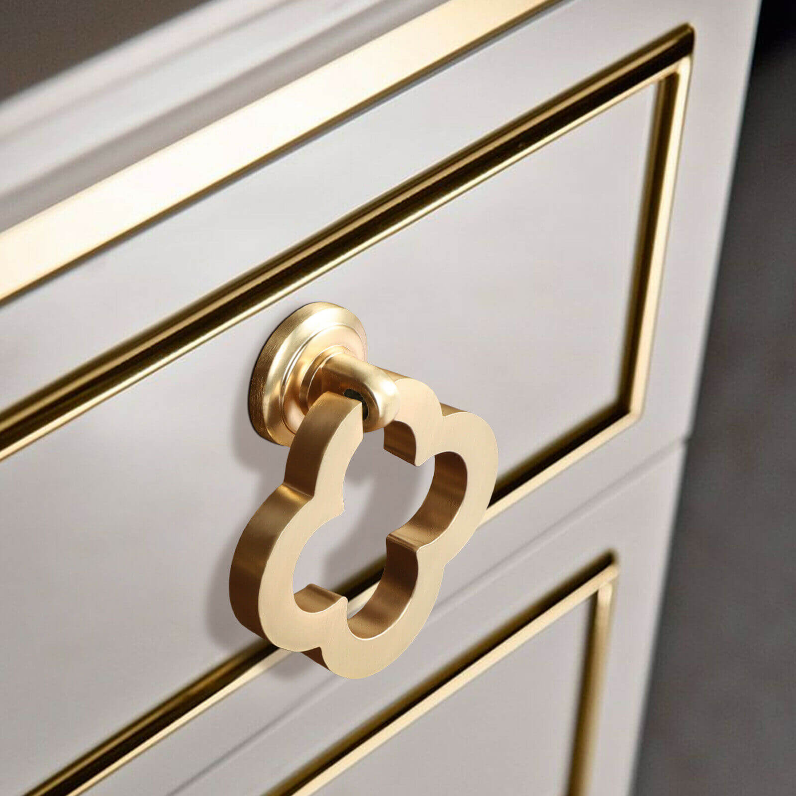 display of Brushed Drop Ring Drawer Knobs, 2/6pcs