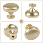 back of Cabinet Knobs Round Brushed Handles