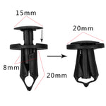 Car Bumper Clip Plastic Rivets, Universal 8mm 100pcs - BCBMALL