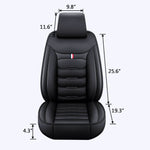size of Front Car PU Leather Seat Cover