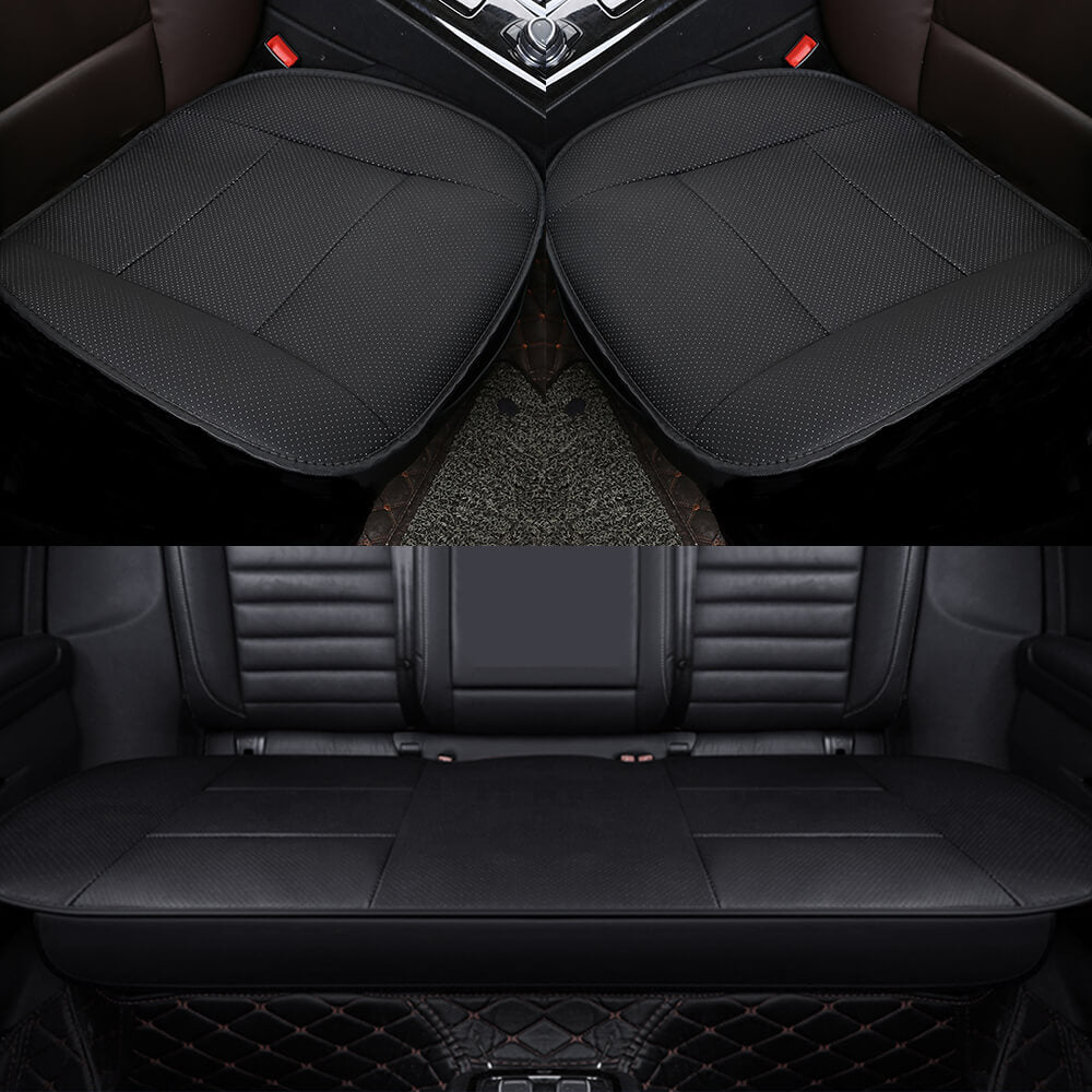 display of black Car Front Seat Cushion, Half Surround