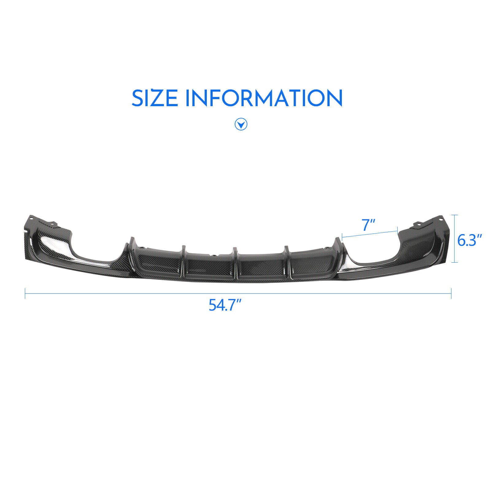 size of fiber Car Rear Bumper for BMW 3 Series 12-18