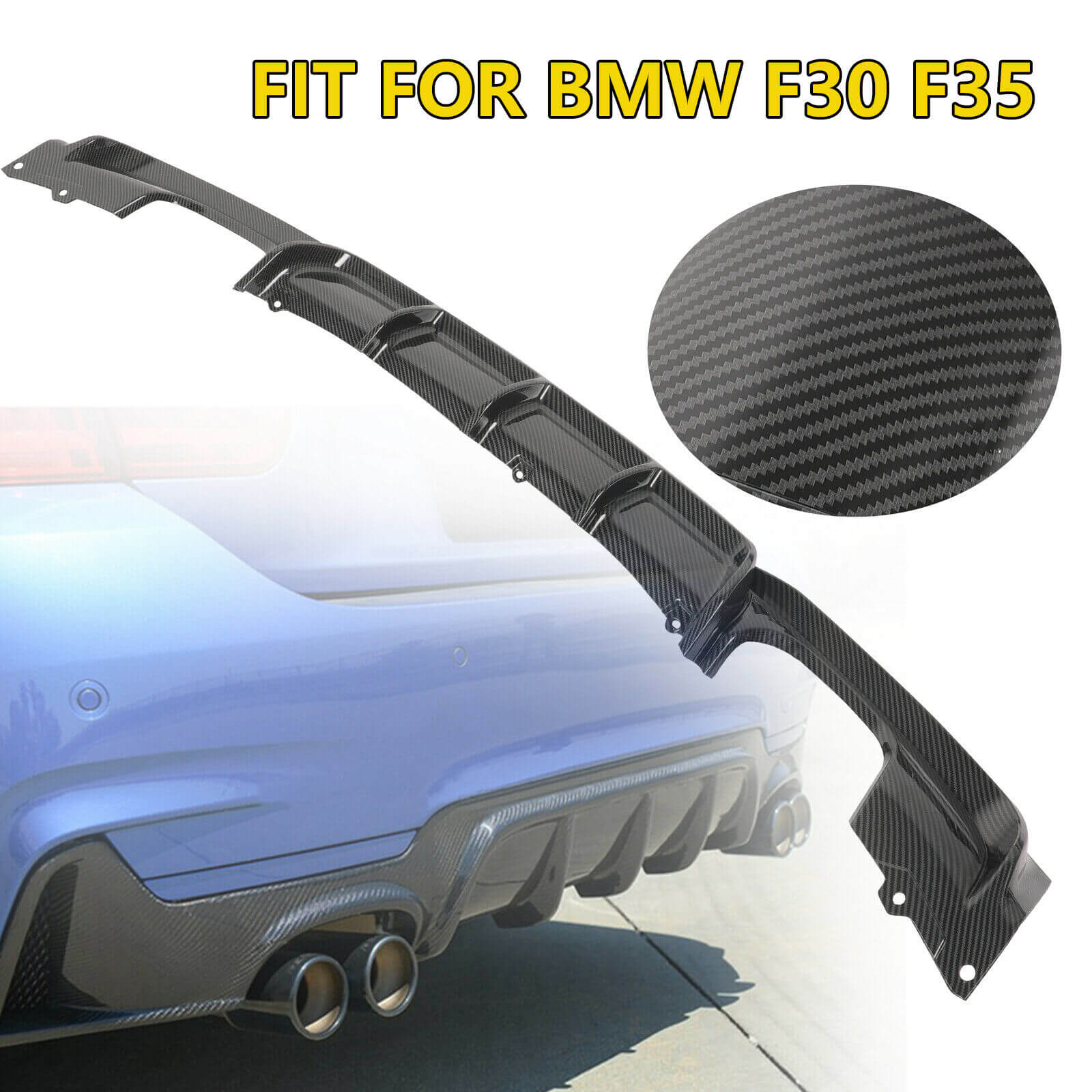 fiber Car Rear Bumper for BMW 3 Series 12-18