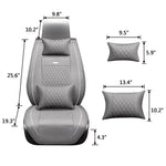 size of 5-Seat Car Seat Cover, Luxury Leather Lattice