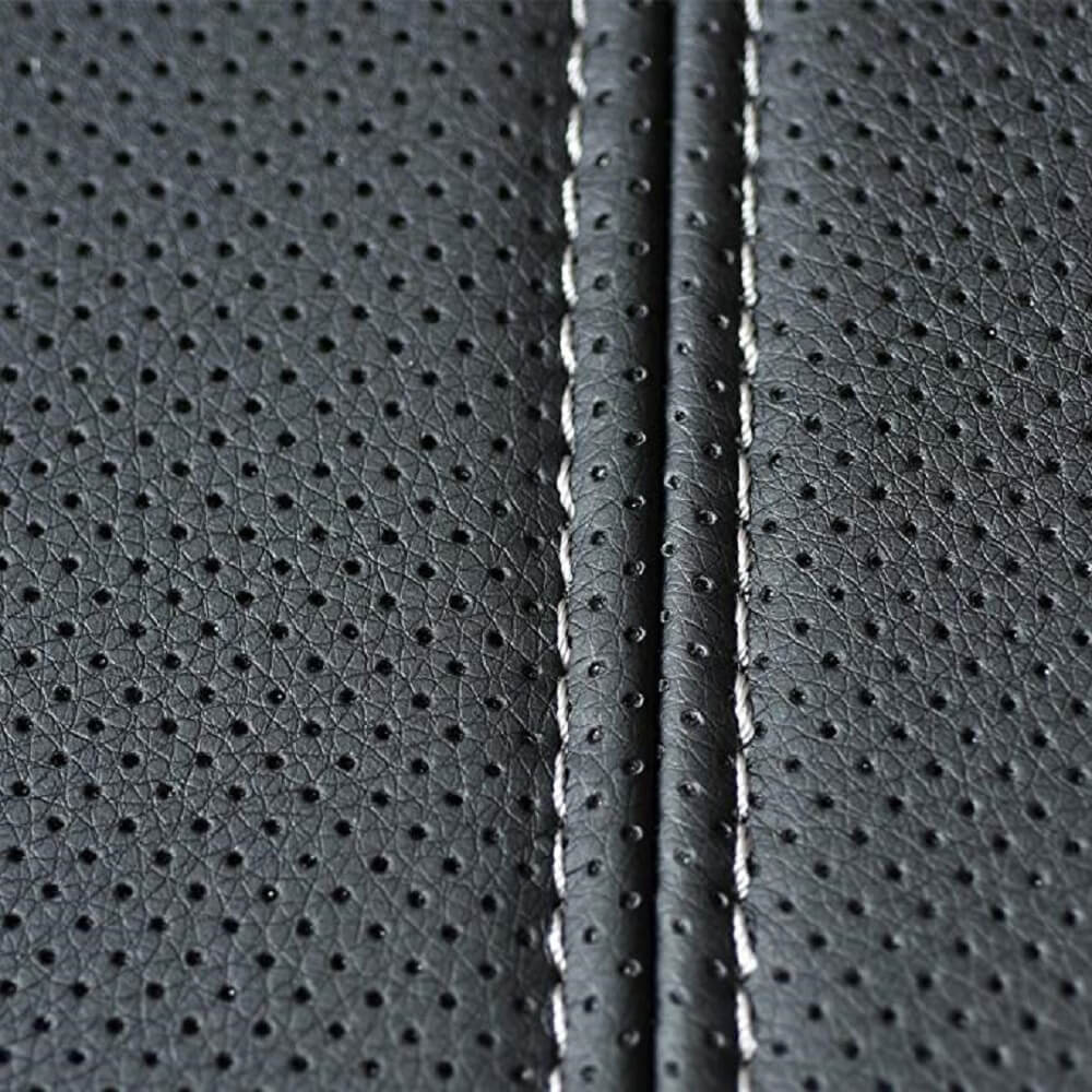 Car Seat Cover PU Leather Universal Full Black - BCBMALL