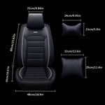 size of Car Seat Covers Luxury Leather 5 Seats