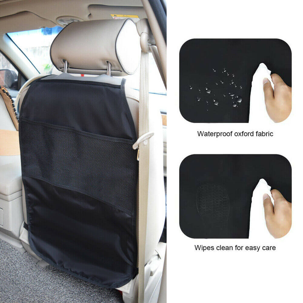 Car Seat Protector with 2 Storage Mesh Pocket - BCBMALL