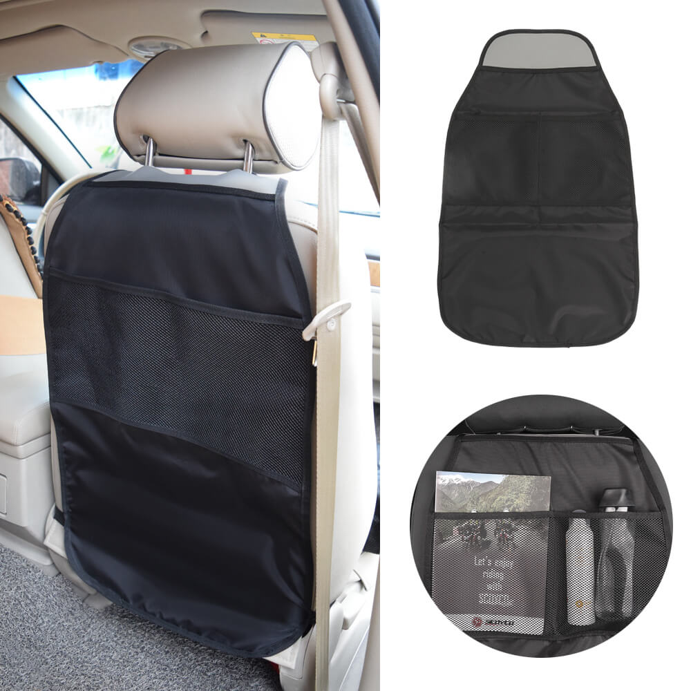 Car Seat Protector with 2 Storage Mesh Pocket - BCBMALL
