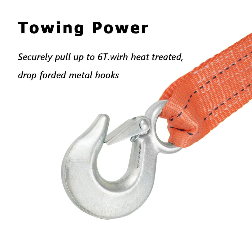 Car Tow Rope Cable Towing Strap Hooks - BCBMALL