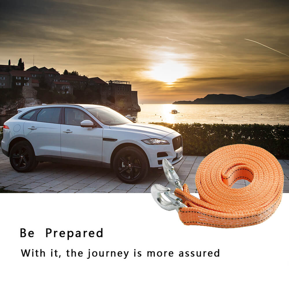 Car Tow Rope Cable Towing Strap Hooks - BCBMALL