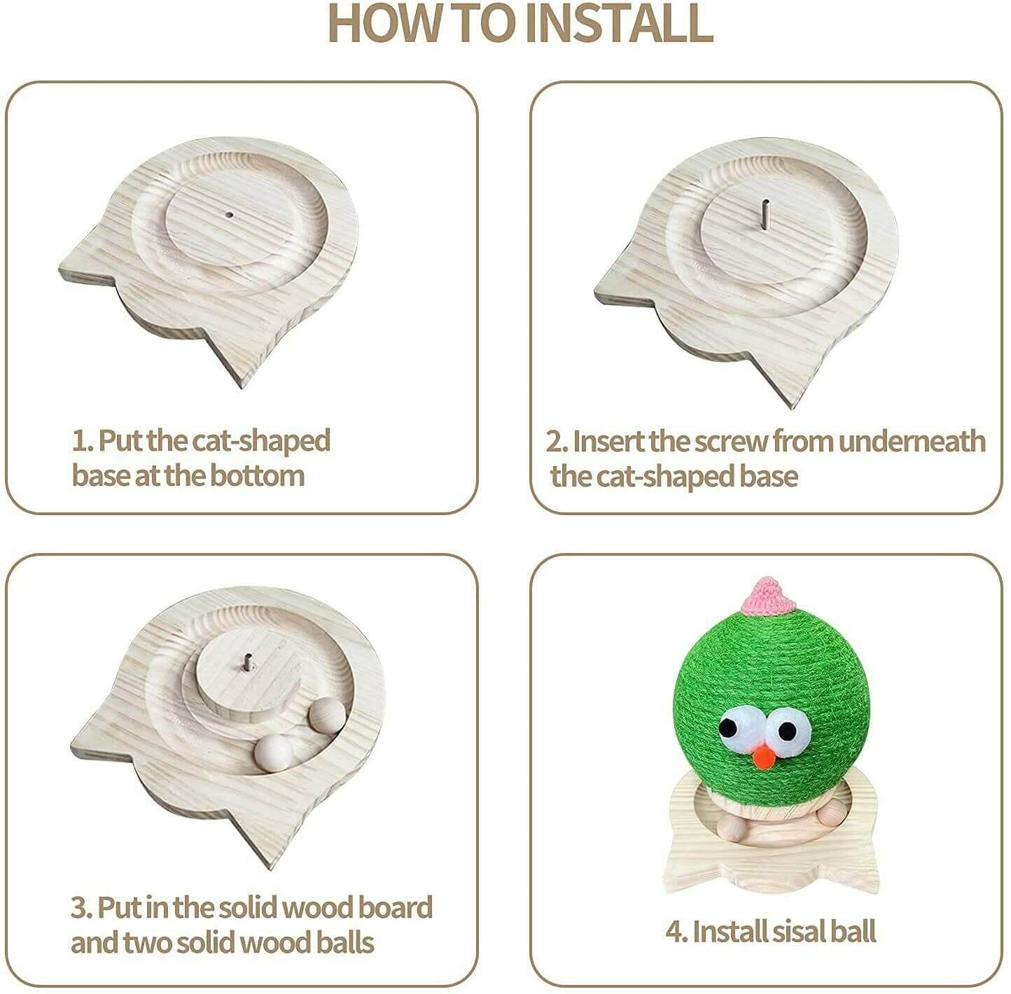 Cat Activity Tree bird installation