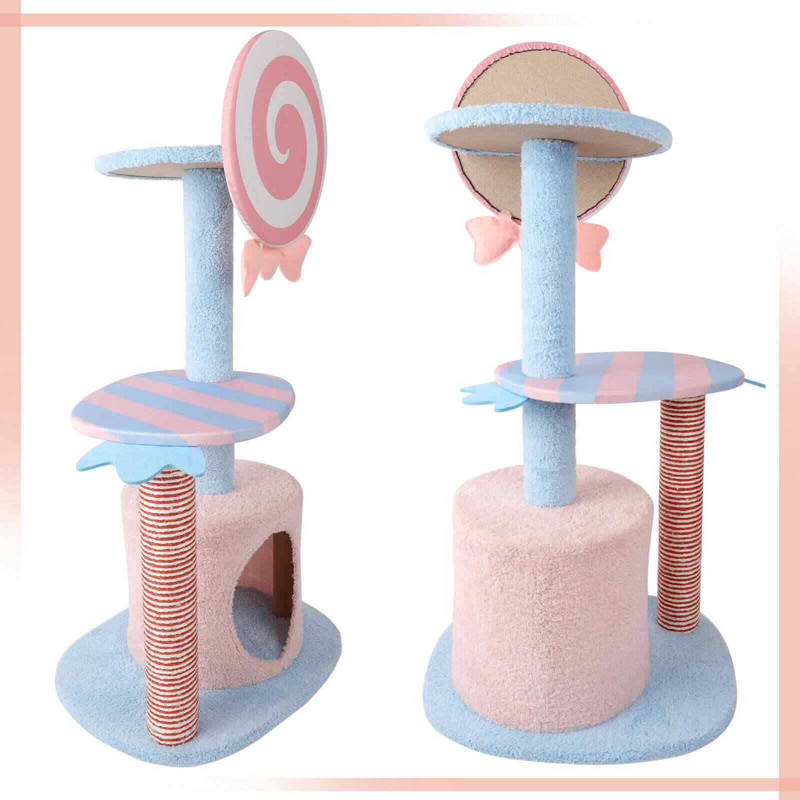 Back of 52.4" Cat Tower Condo Furniture Candy Shape