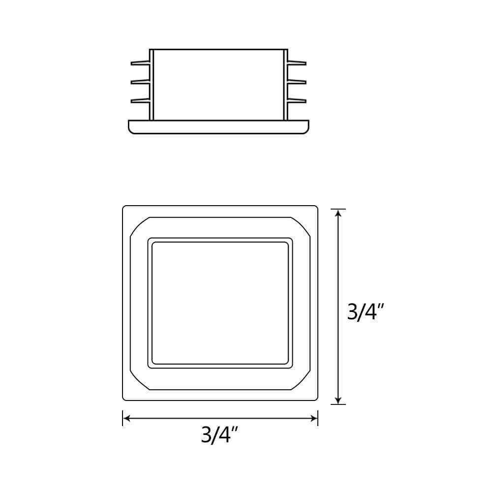 Square Tubing Plastic Plug - BCBMALL