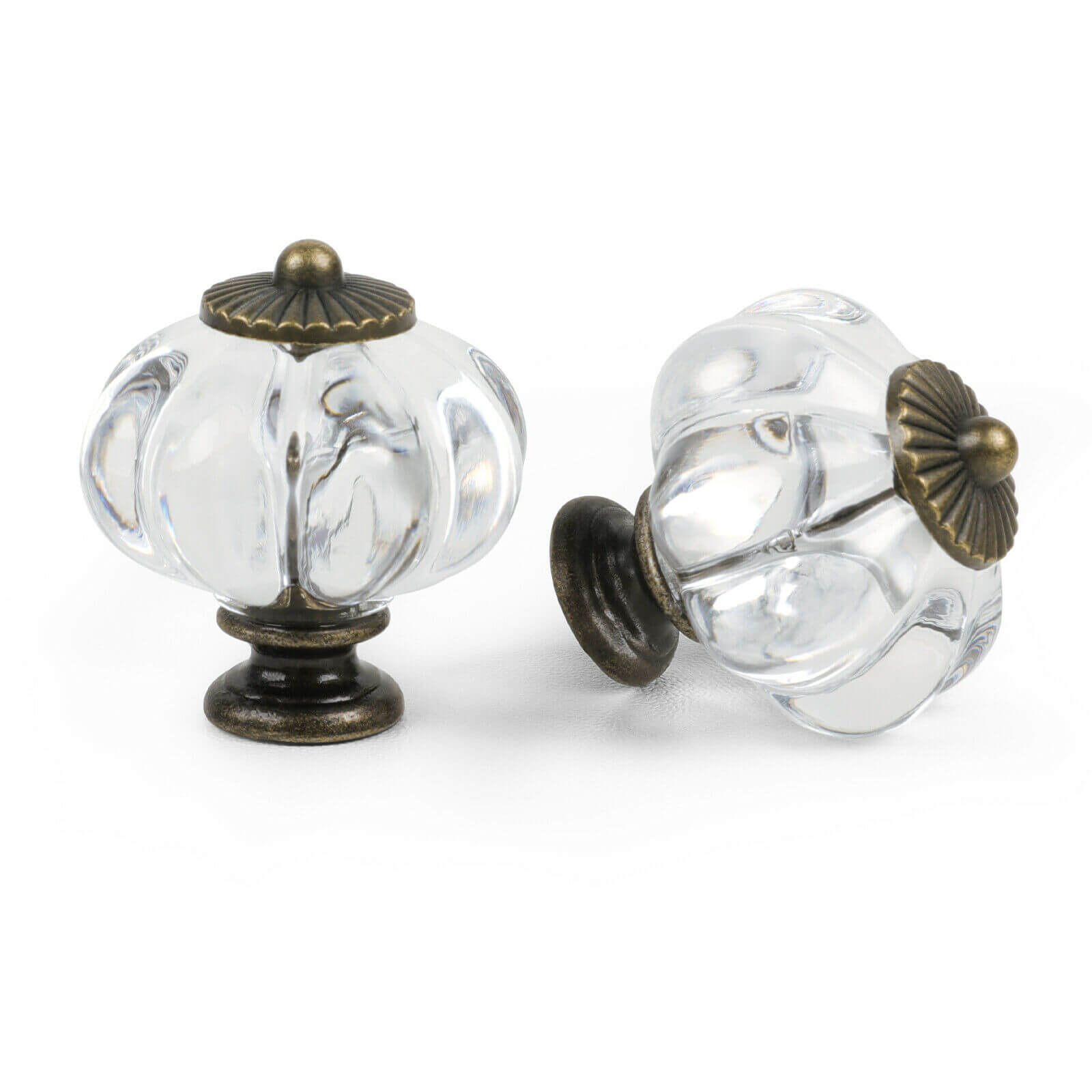 Clear Pumpkin Drawer Knobs