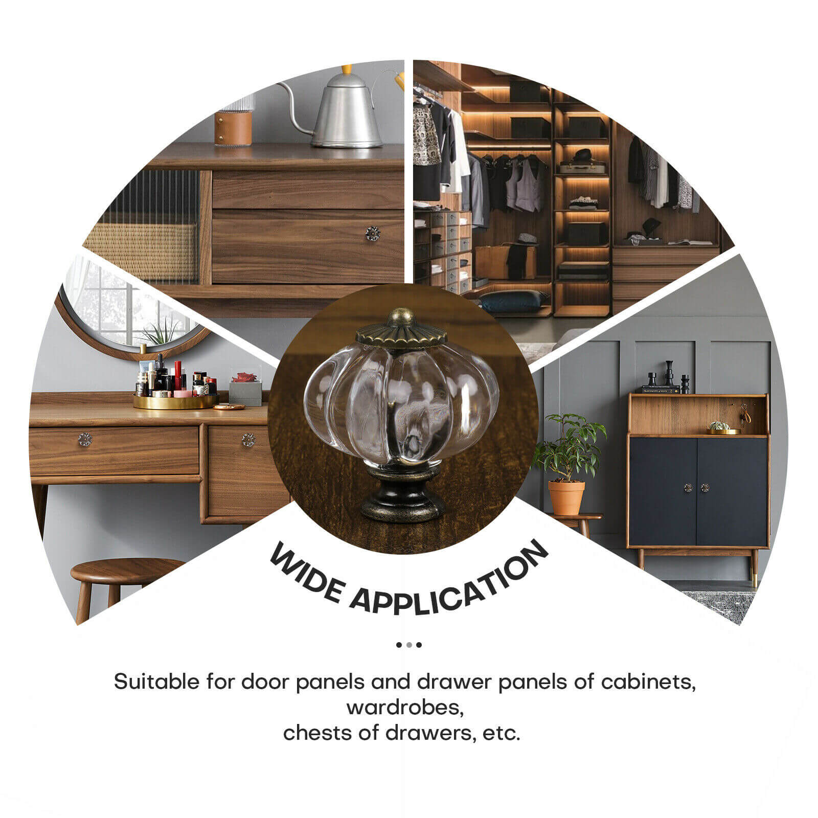 usage of Clear Pumpkin Drawer Knobs, 10pcs
