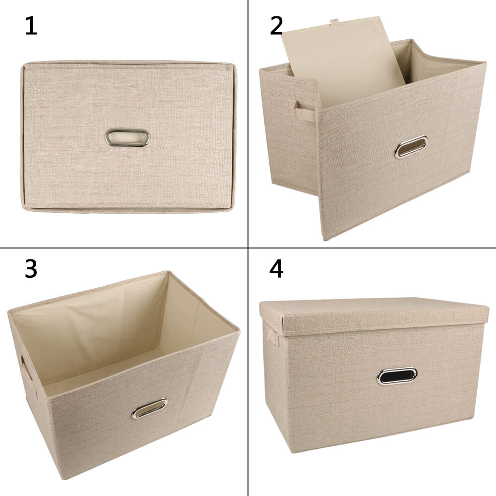 Cotton linen Fabric Storage Bin - BCBMALL