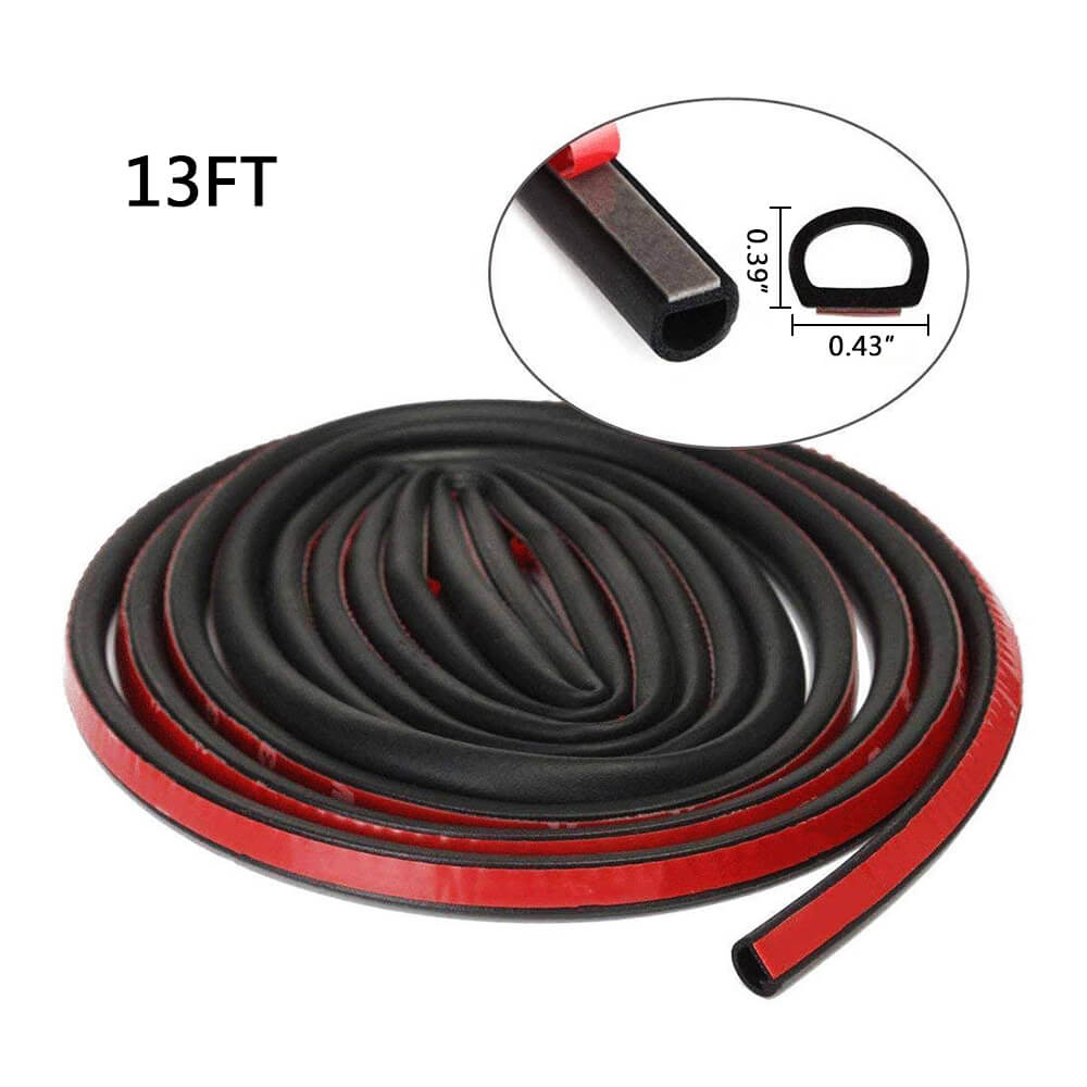 Small D-shape Car Door Rubber Seal Strip - BCBMALL