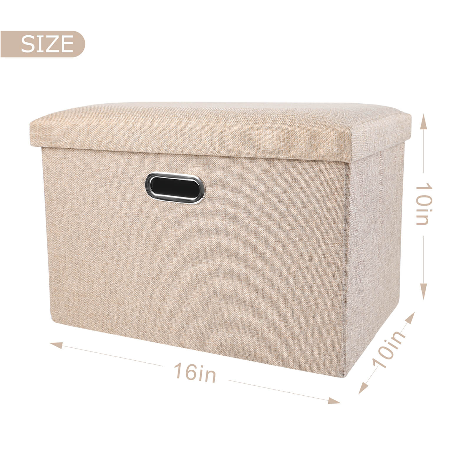 Foldable Storage Ottoman - BCBMALL