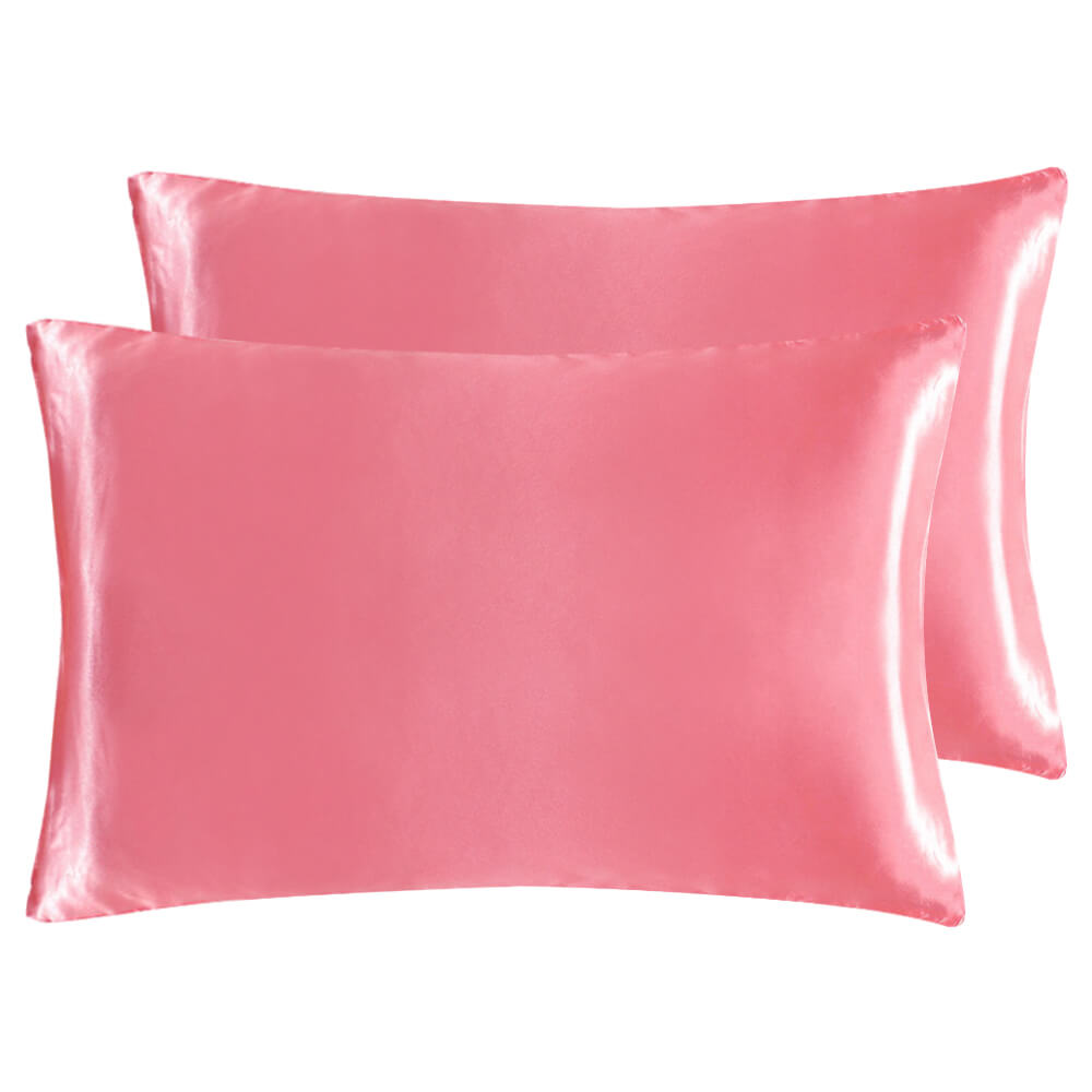 Imitated Satin Silk Pillowcase, 2Pcs - BCBMALL