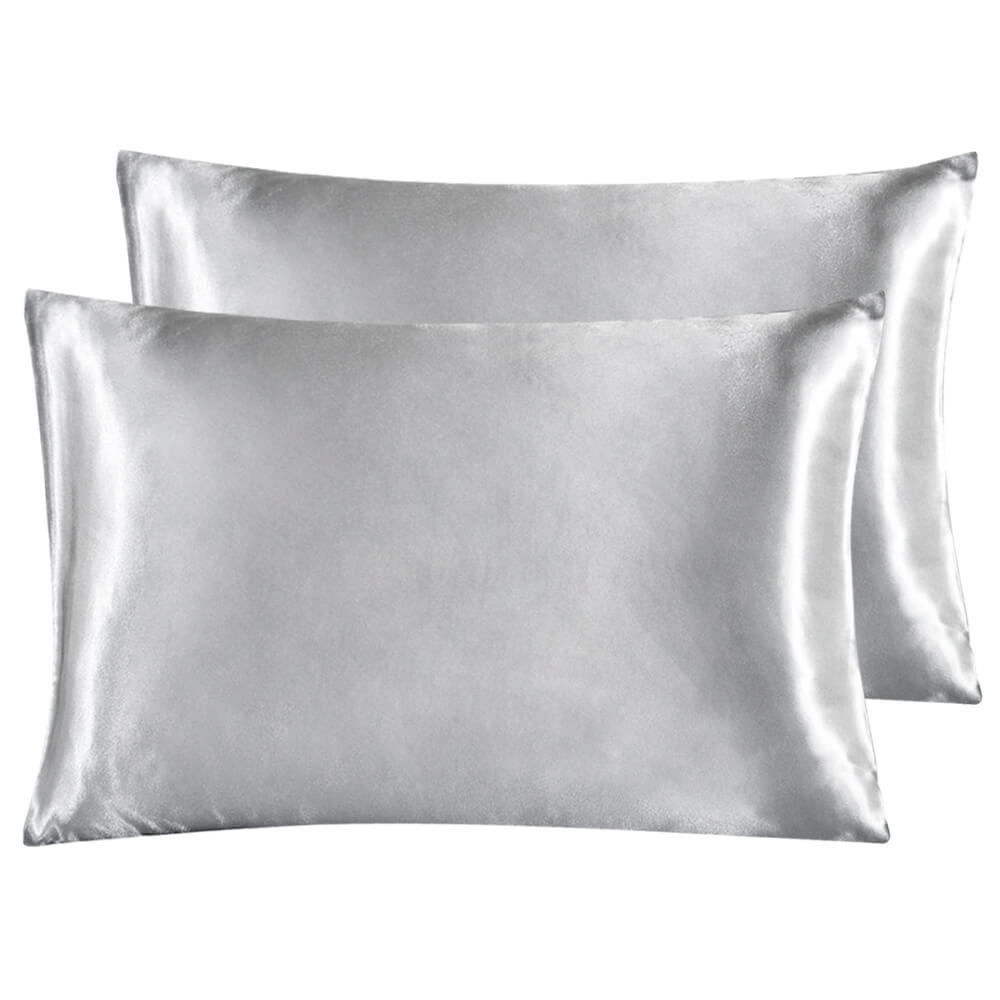 Imitated Satin Silk Pillowcase, 2Pcs - BCBMALL