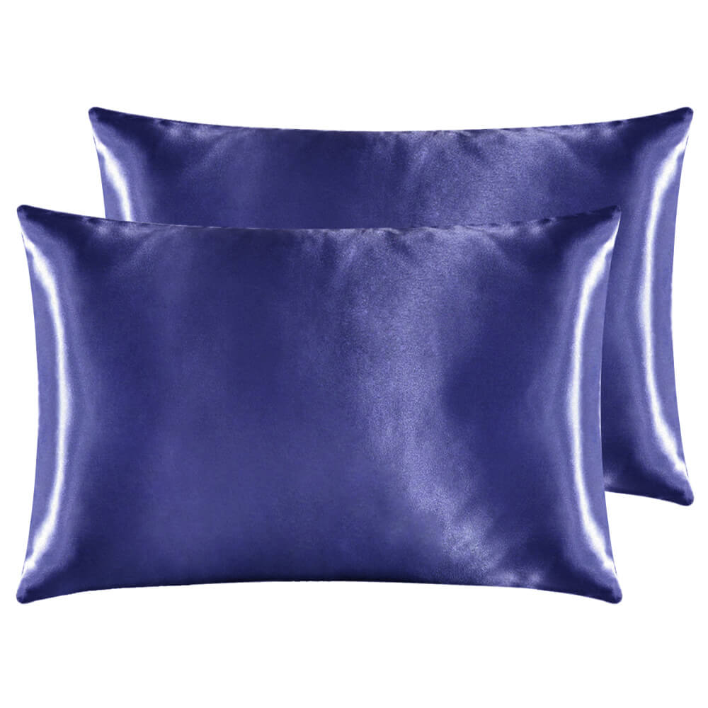 Imitated Satin Silk Pillowcase, 2Pcs - BCBMALL