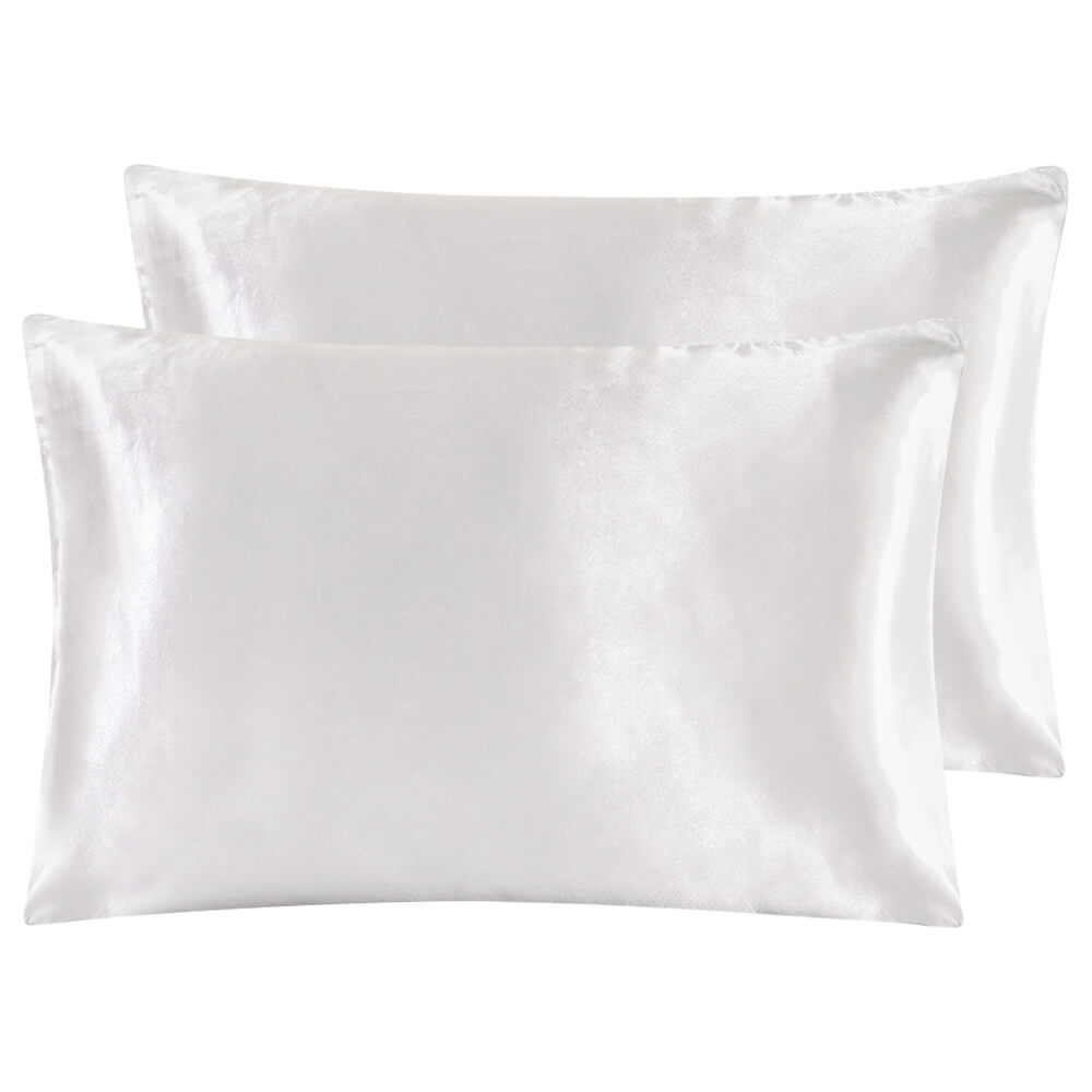 Imitated Satin Silk Pillowcase, 2Pcs - BCBMALL