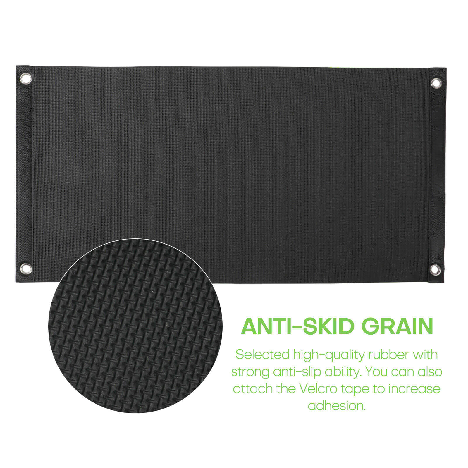 back of Golf Chipping Mat + 2 Standard Golfs