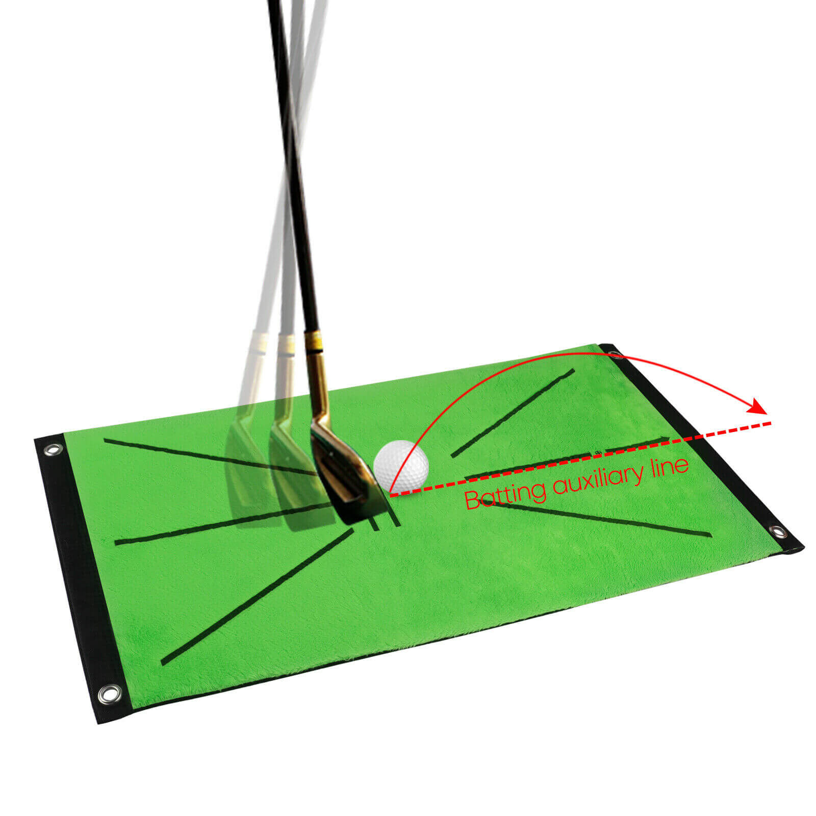 usage of Golf Chipping Mat + 2 Standard Golfs