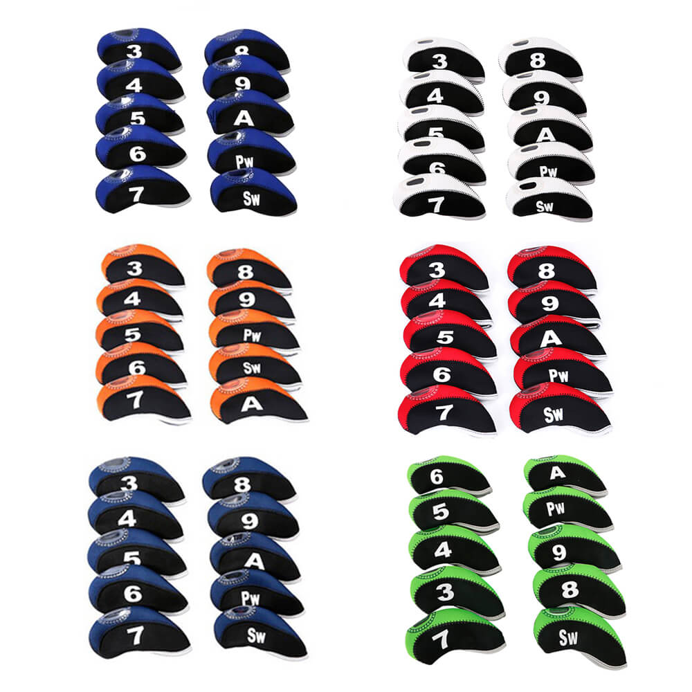 Golf Club Iron Head Covers, 10 Pcs - BCBMALL