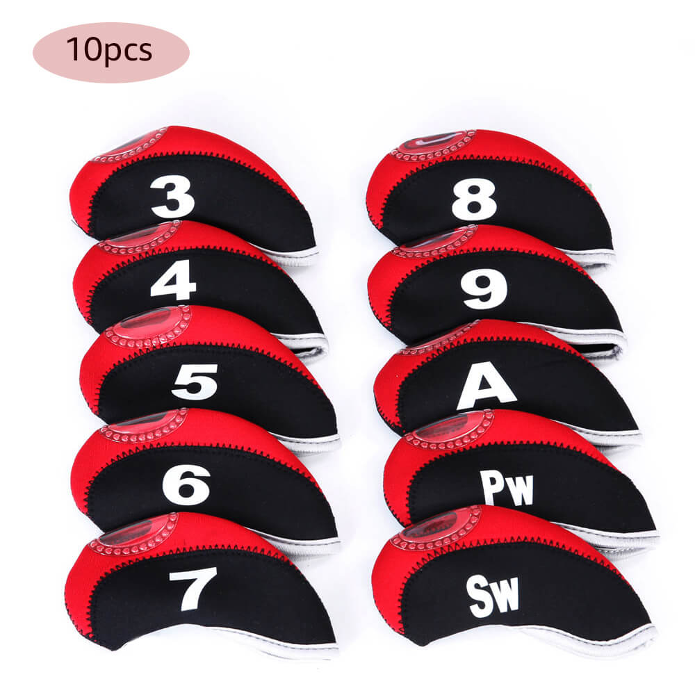 Golf Club Iron Head Covers, 10 Pcs - BCBMALL