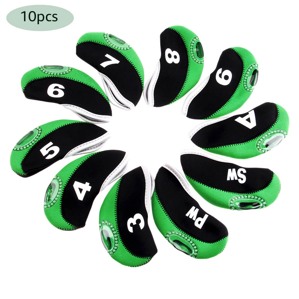 Golf Club Iron Head Covers, 10 Pcs - BCBMALL