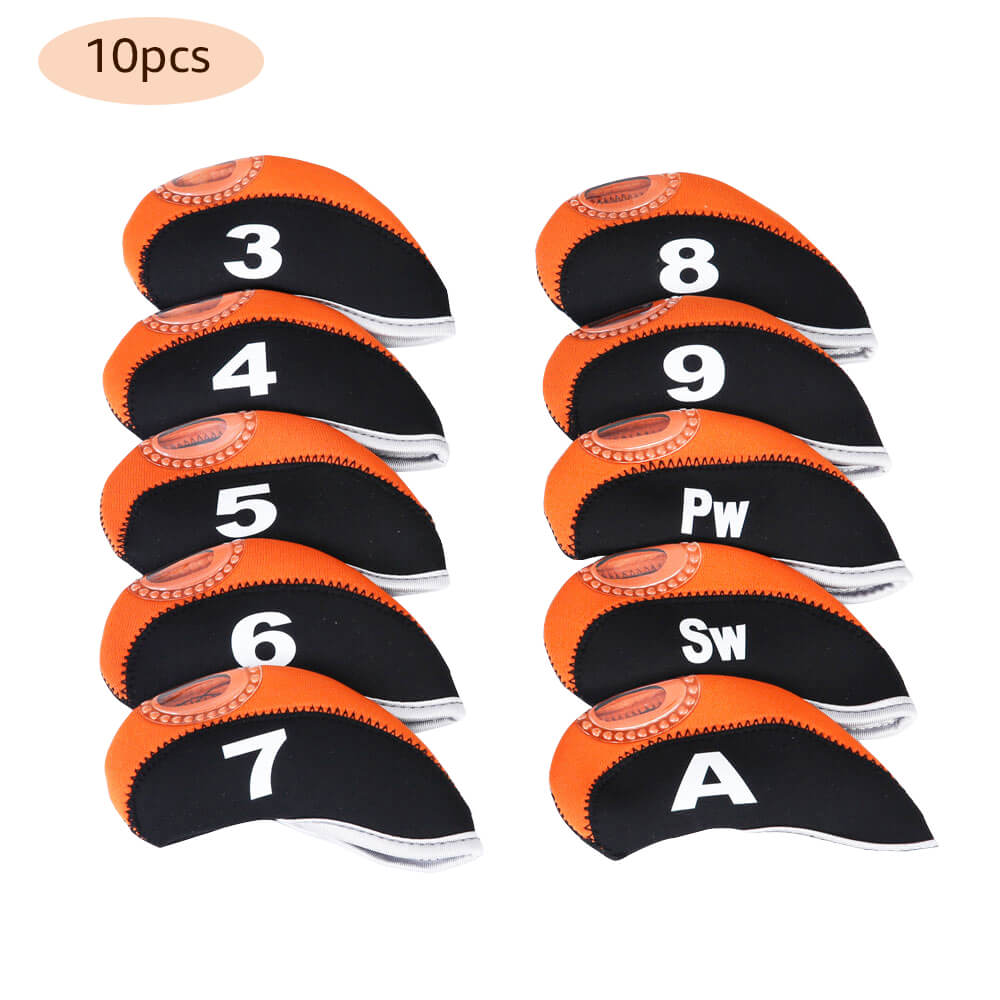 Golf Club Iron Head Covers, 10 Pcs - BCBMALL